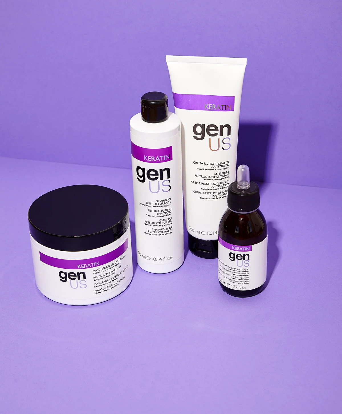 KERATIN — Restore strength and reveal silky, healthy-looking shine.