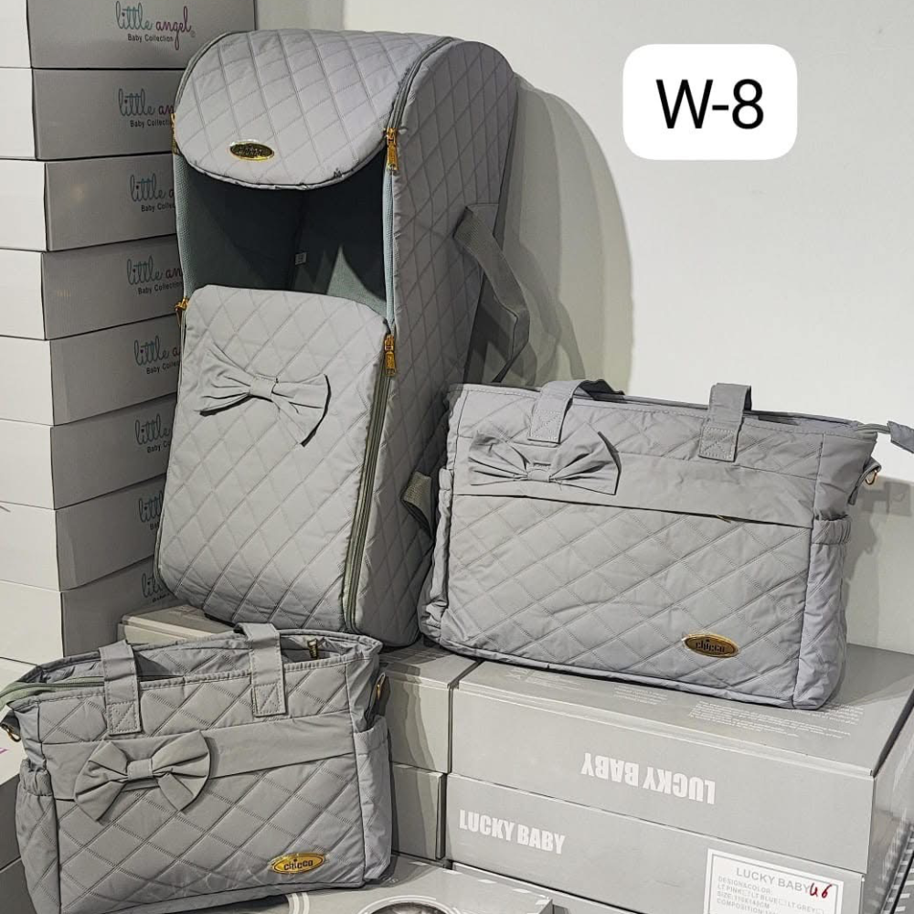 طقم كوت مع شنطتين – من Deelit | راحة وأناقة للأم والطفل