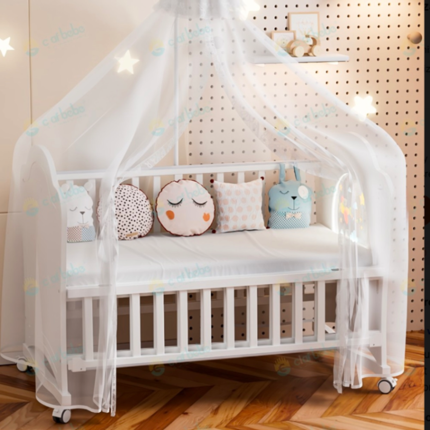 سرير خشب مع اضاءة موديل Y05  60cm * 120cmقياس
