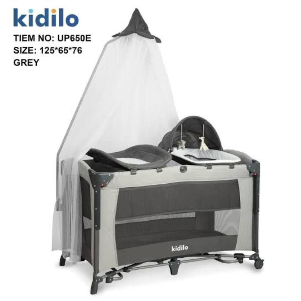 سرير أطفال متنقل Kidilo – موديل UP650E next to me
