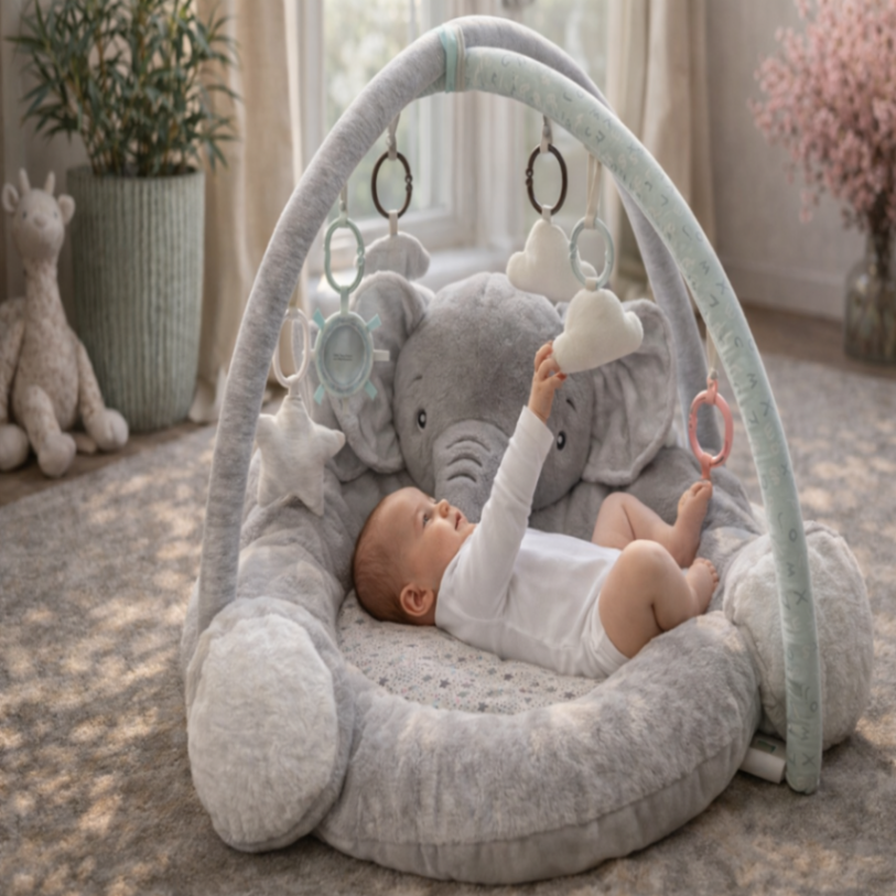 بساط ألعاب بيبي دبدوب مع ألعاب حسية