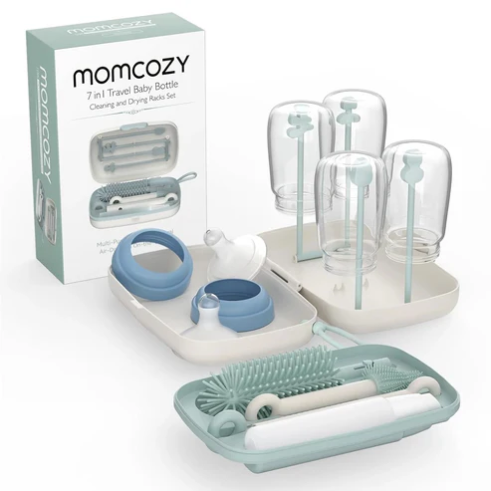 Momcozy 7-in-1 Bottle Brush & Drying Rack Set