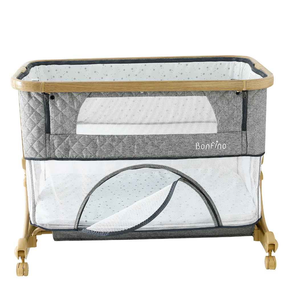 3-in-1 Bedside Bassinet & Rocking Cradle | سرير جانبي وهزاز للأطفال 3 في 1