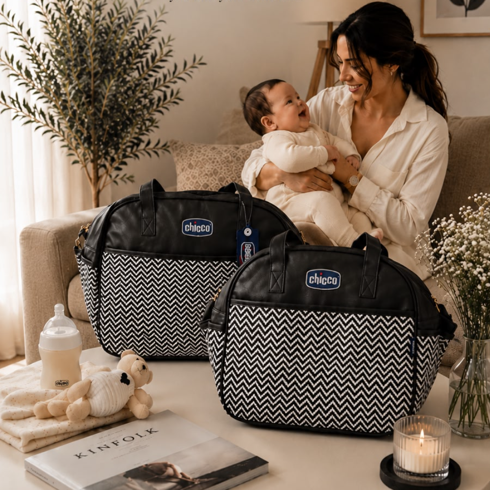 Chicco Mommy Bag Set – Midnight Black | طقم شنط أمومة شيكو ميدنايت بلاك