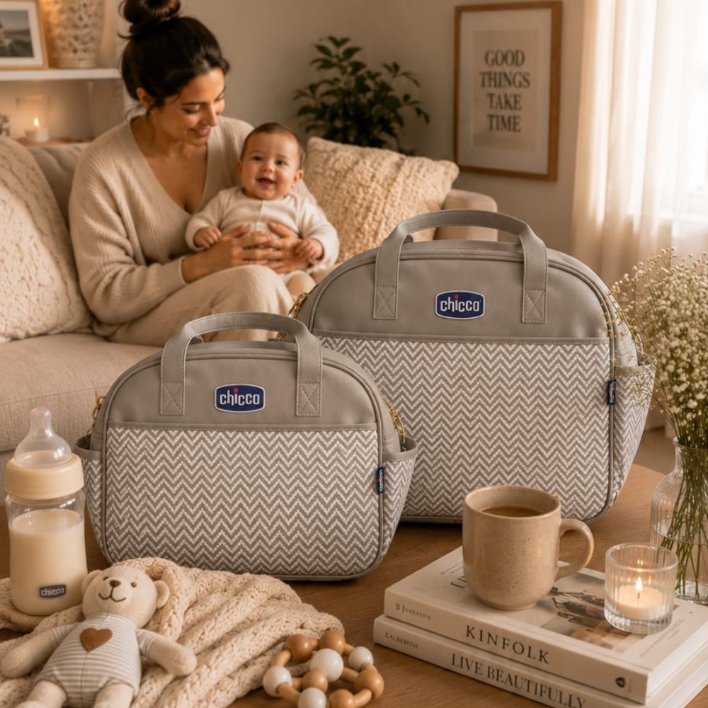Chicco Mommy Bag Set – Sand Beige | طقم شنط أمومة شيكو ساند بيج