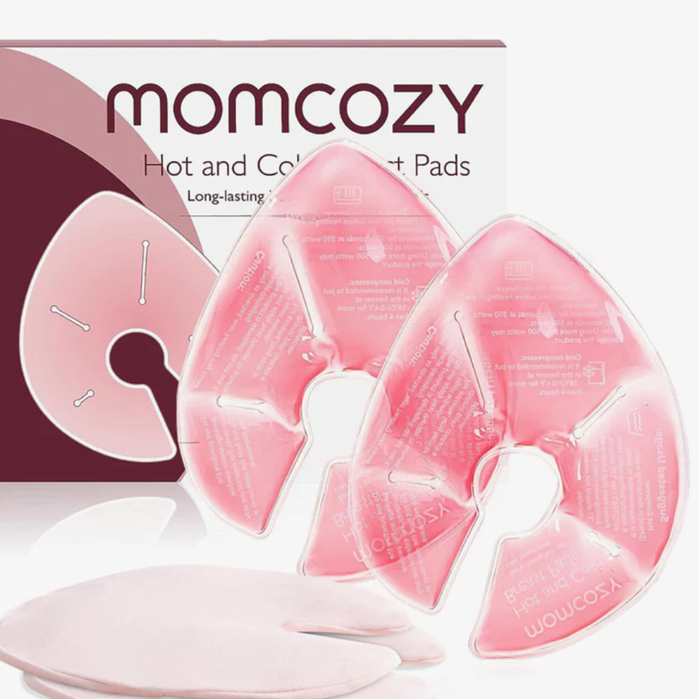 Momcozy Hot & Cold Breast Pads with 2 Soft Covers | كمادات الثدي الساخنة والباردة من مومكوزي مع غطائين ناعمين