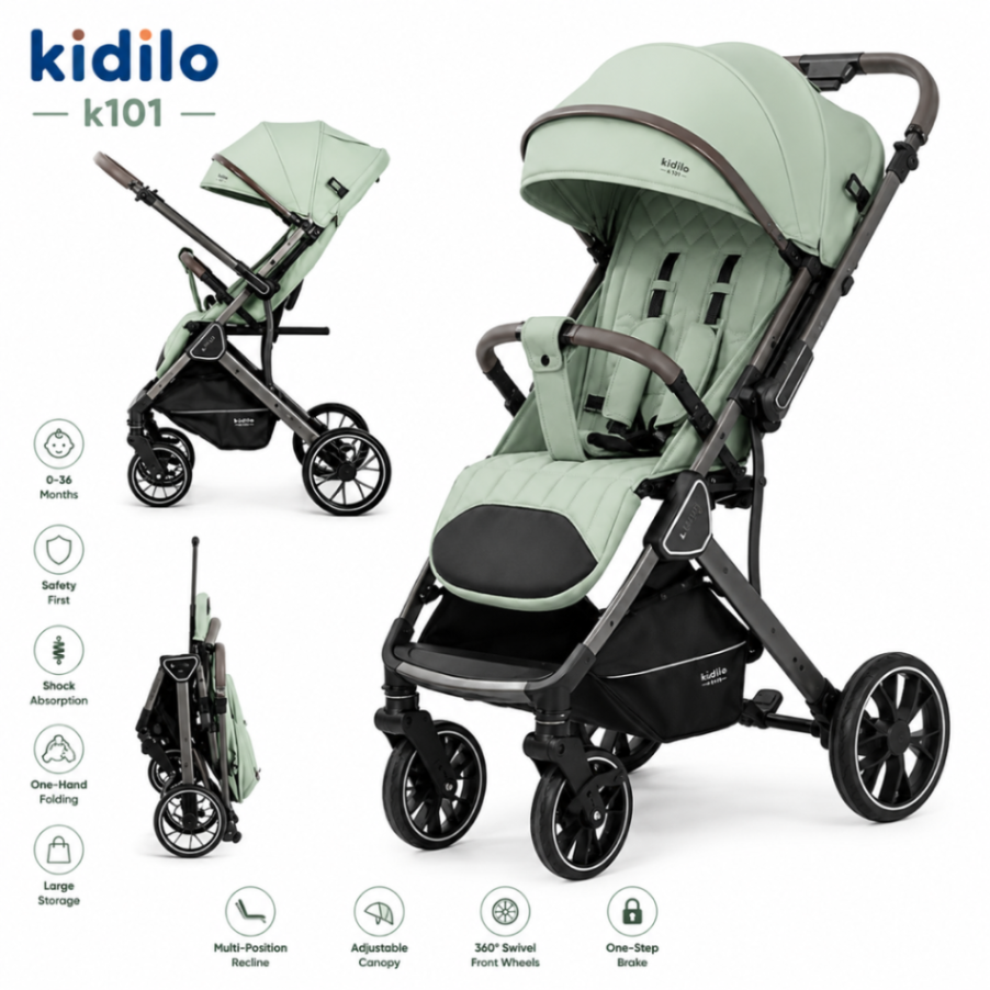 Kidilo K101 Luxury Baby Stroller | عربة