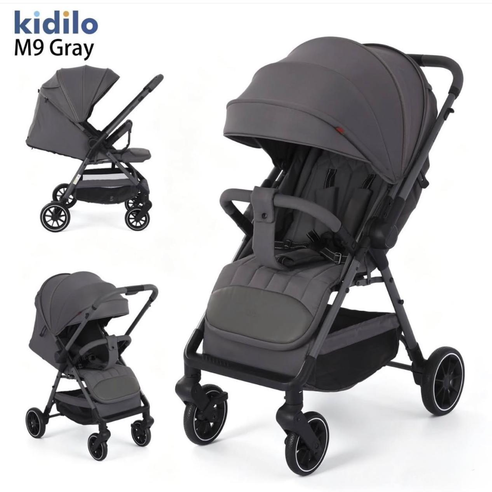 عرباية أطفال Kidilo M9 – قابلة للطي بمقعد قابل للعكس وسلة تخزين كبيرة