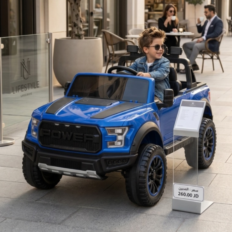 سيارة شحن أطفال كهربائية ستايل بيك أب دفع رباعي 4x4 - موديلXHD-F150