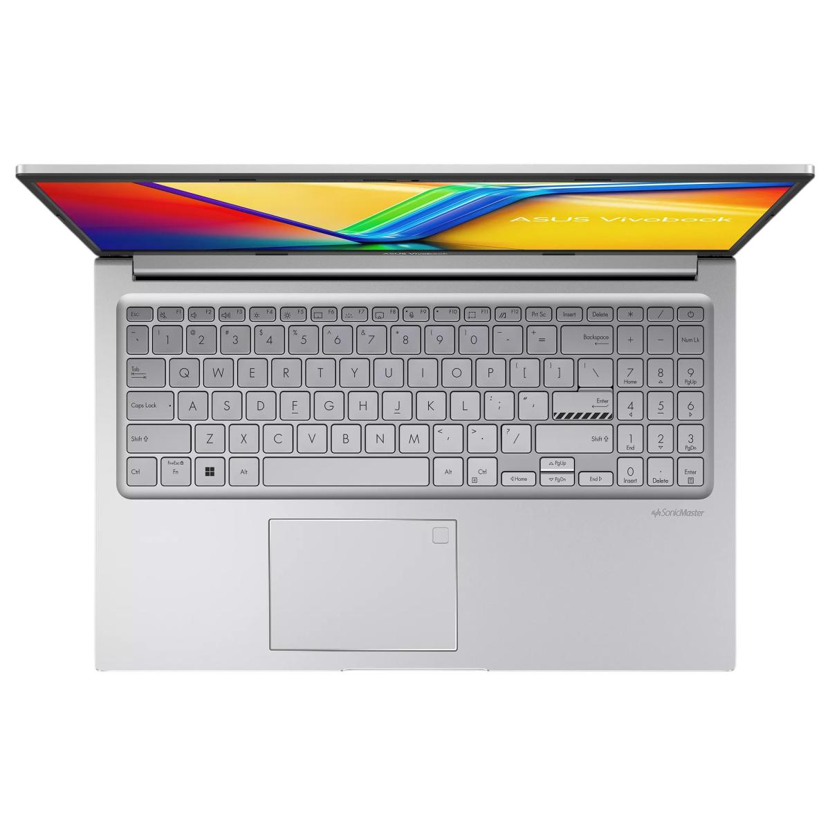 ASUS Vivobook 15 Intel Core 5 120U 15.6" FHD IPS 8GB DDR5 512GB NVMe – Cool Silver