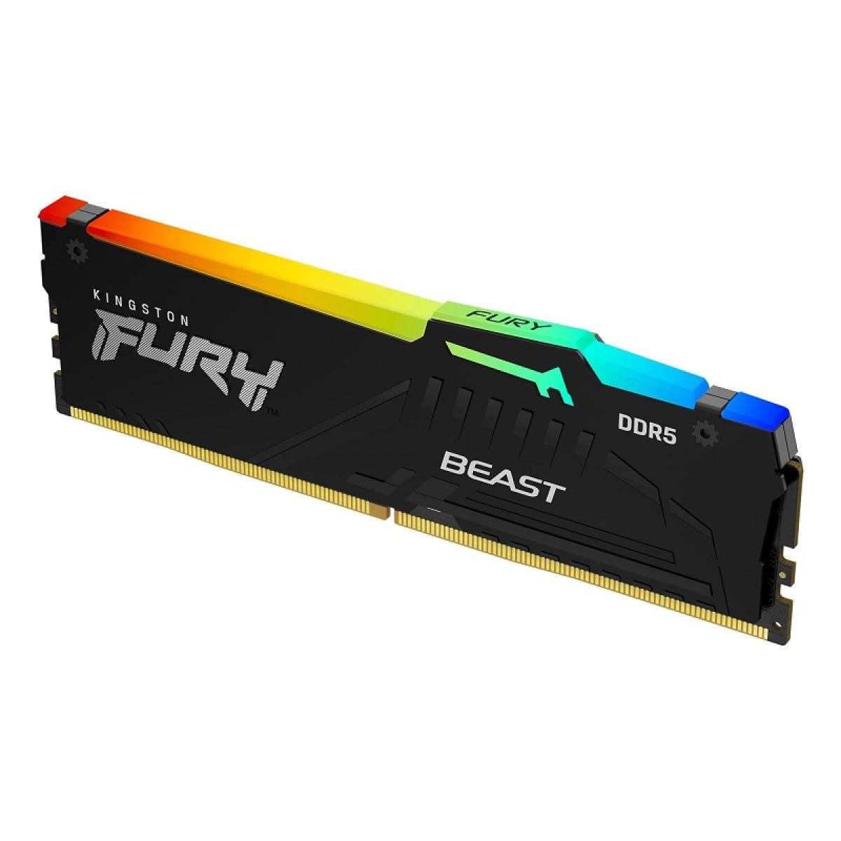 Kingston Fury Beast RGB 8GB DDR5 6000MT/s CL40 Desktop Memory