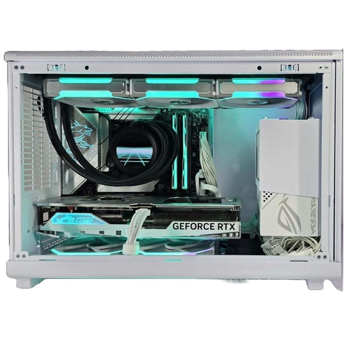 Lian Li A3-mATX Wood Edition White Micro-ATX Mini Tower Case — Steel Mesh, USB 3.1 Type-C