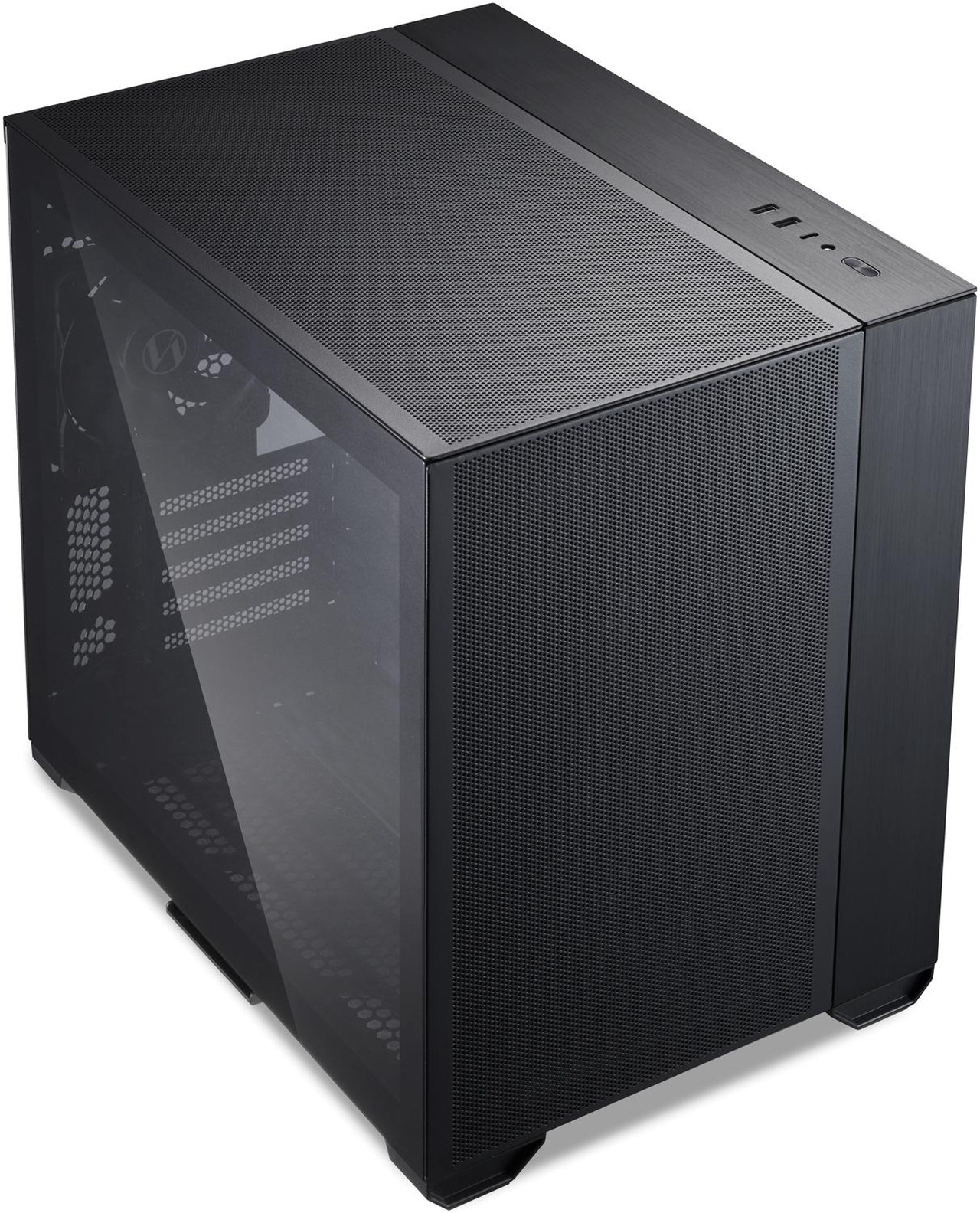 Lian Li O11 Air Mini Black Mini Tower Tempered Glass Case with 3 Fans