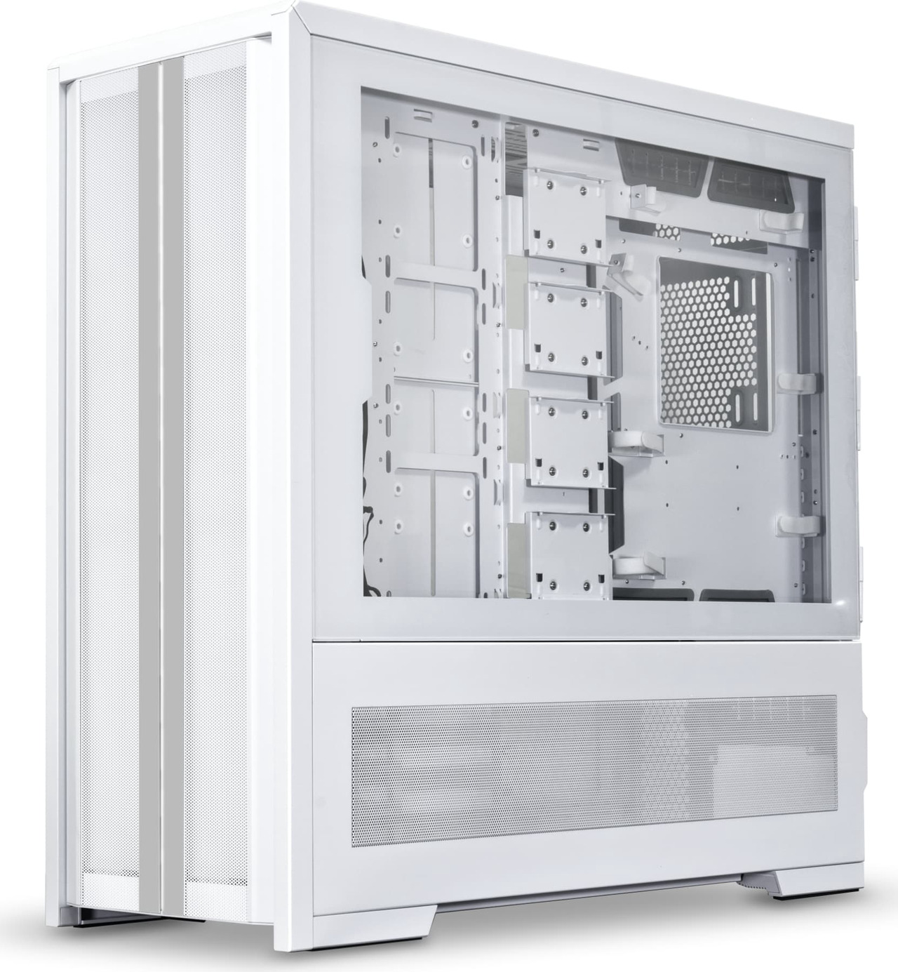 Lian Li V3000 Plus White EEB/E-ATX Full Tower Case — Dual-System, Tempered Glass, Up to 16 Fans