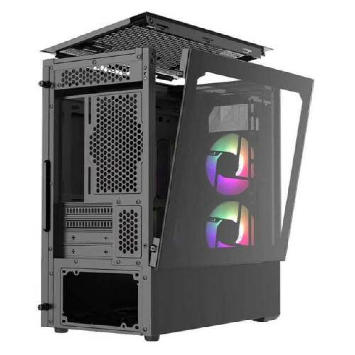 Cooler Master MasterBox TD300 Mesh Black Mini Tower Tempered Glass Case with 2x ARGB Fans