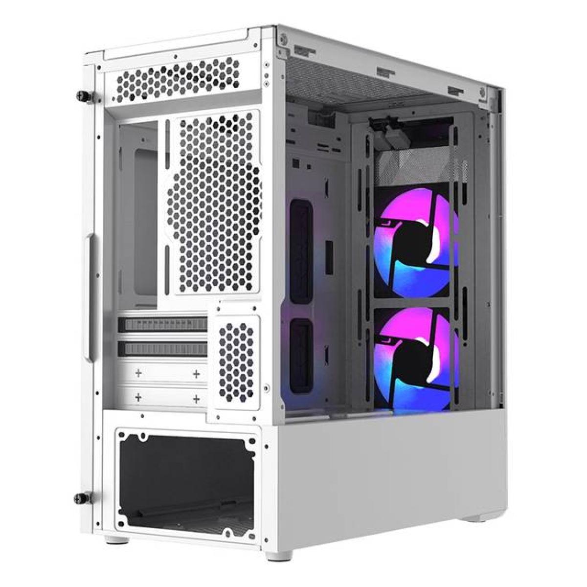 Cooler Master MasterBox TD300 Mesh White Mini Tower Tempered Glass Case with 2x ARGB Fans