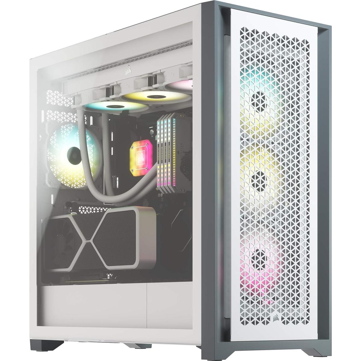 Corsair iCUE 5000D AIRFLOW Tempered Glass Mid-Tower ATX Case - White