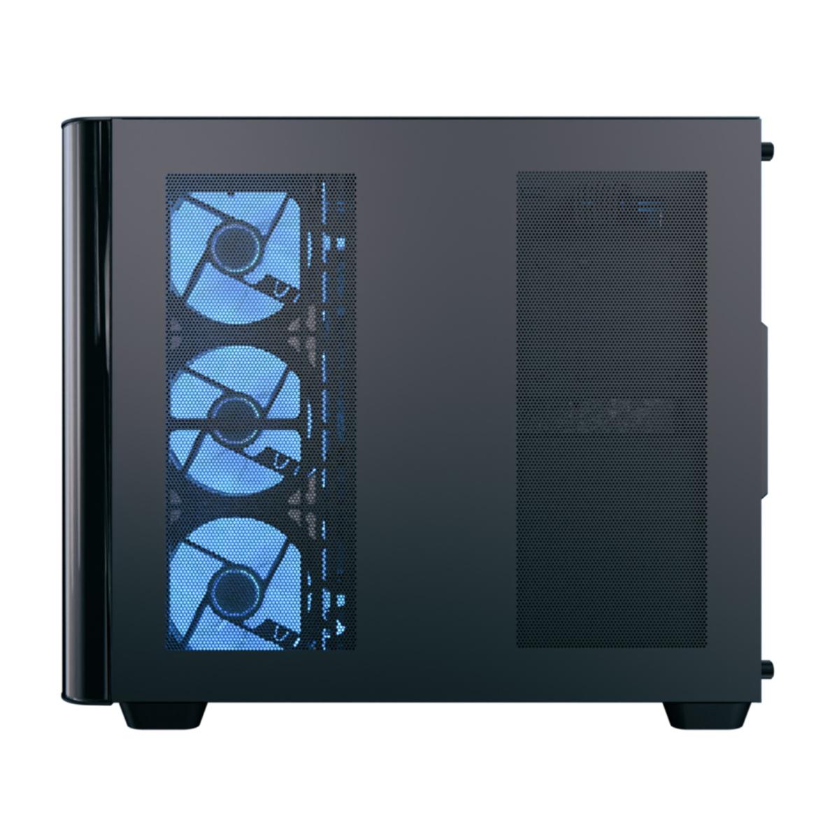 Aerocool P500C Black ATX Mid Tower Tempered Glass Case with 4 ARGB Infinity Mirror Fans