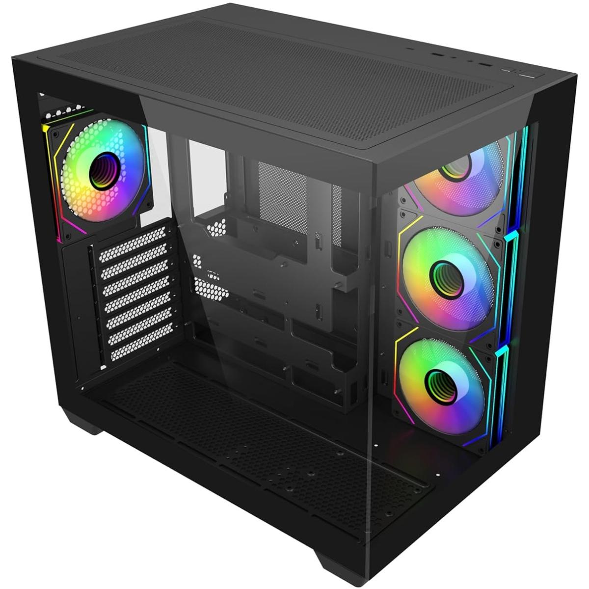Cooler Master Elite 681 Mid Tower ATX ARGB Tempered Glass Case Black