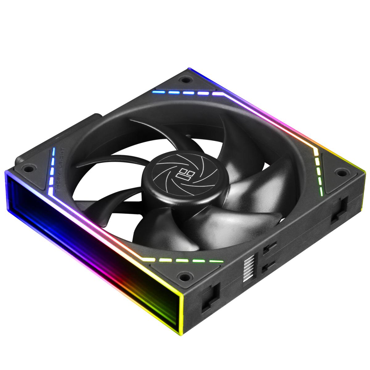 Thermalright TL-M12Q X3 120mm LED Fan Kit 3-in-1, S-FDB Bearing, Black