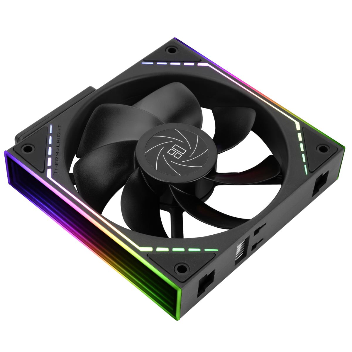 Thermalright TL-M12QR X3 120mm LED Fan Kit 3-in-1, S-FDB Bearing, Black