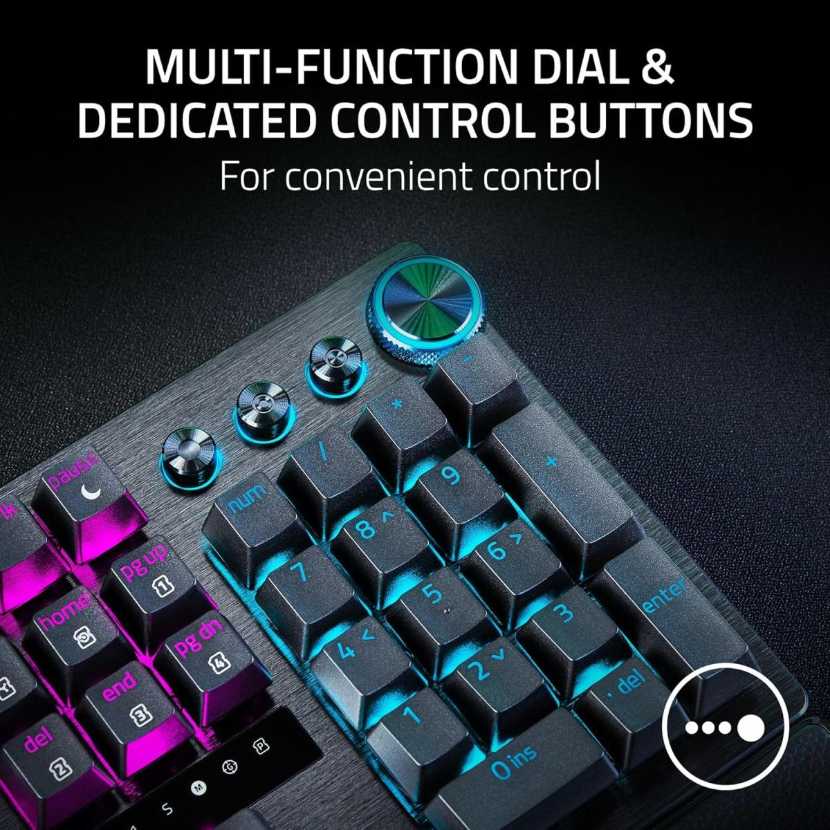 Razer Huntsman V3 Pro Gaming Keyboard – Analog Optical Switches, Full-size, Wrist Rest, Black