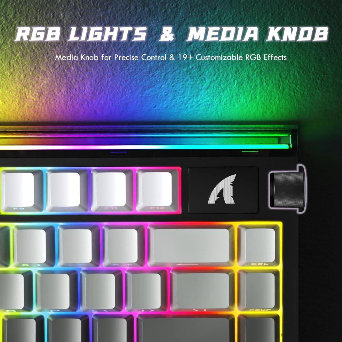 Attack Shark R85HE Wired 75% Hall Effect Mechanical RGB Gaming Keyboard — Moonlight