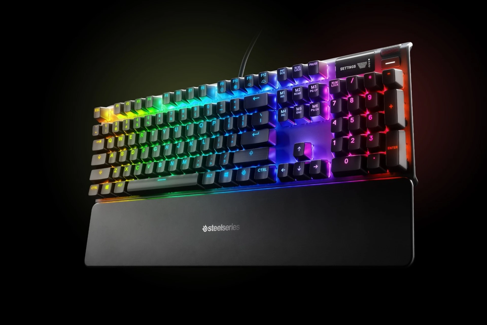 SteelSeries APEX 7 Mechanical Gaming Keyboard OLED Smart Display — QX2 Red Switch