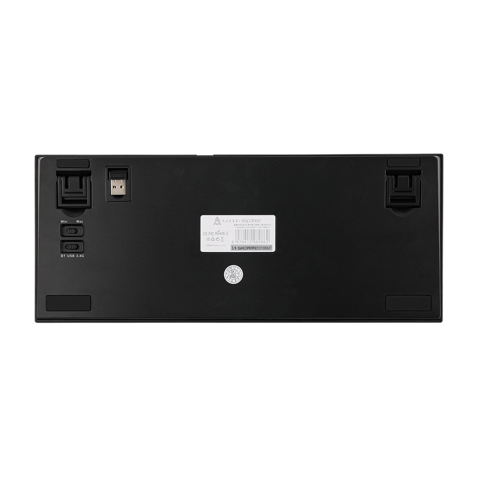 Ajazz AK820 Pro Tri-Mode Wireless Mechanical Keyboard (Black)