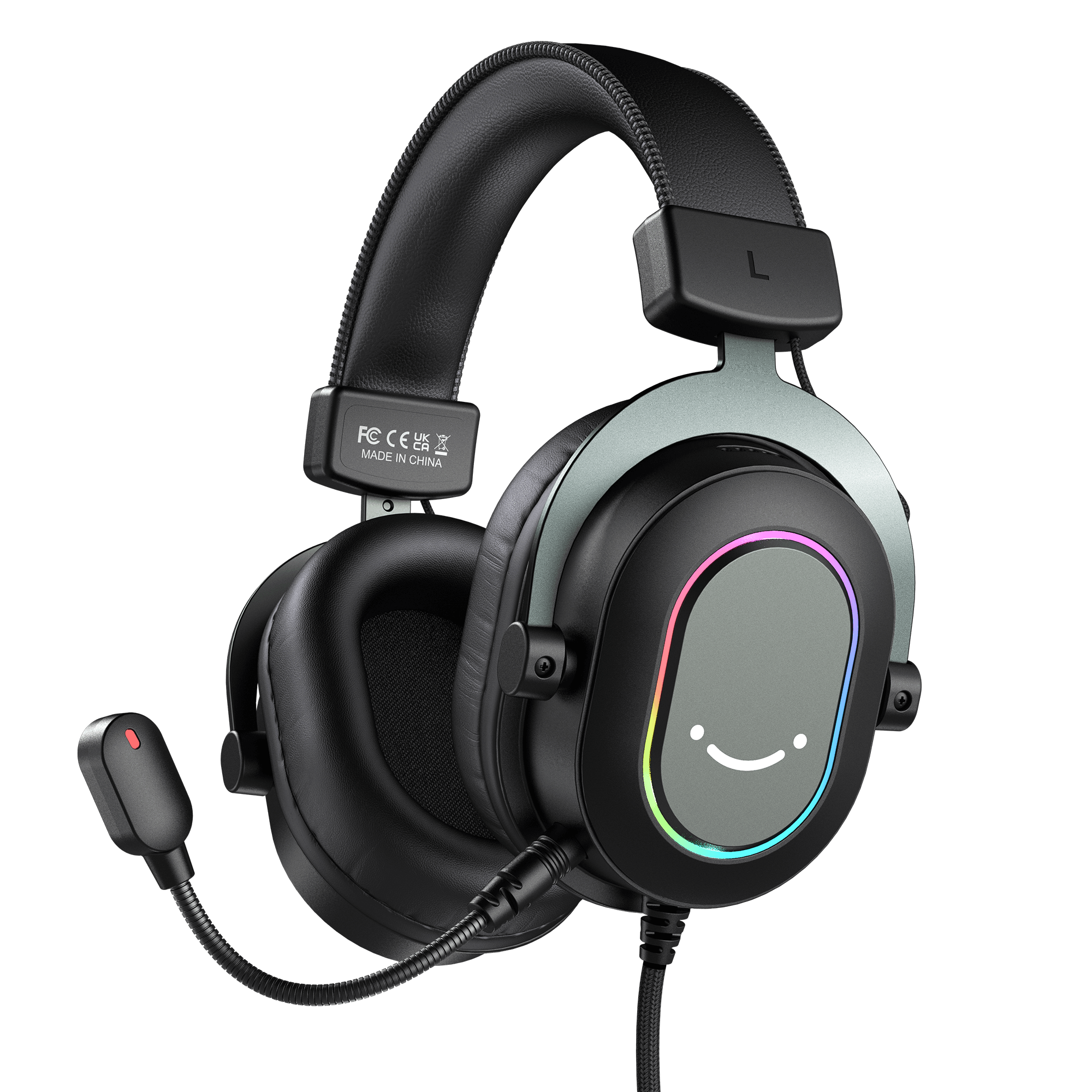 FIFINE AmpliGame H6 USB Gaming Headset RGB 7.1 Surround Sound EQ In-line Controls