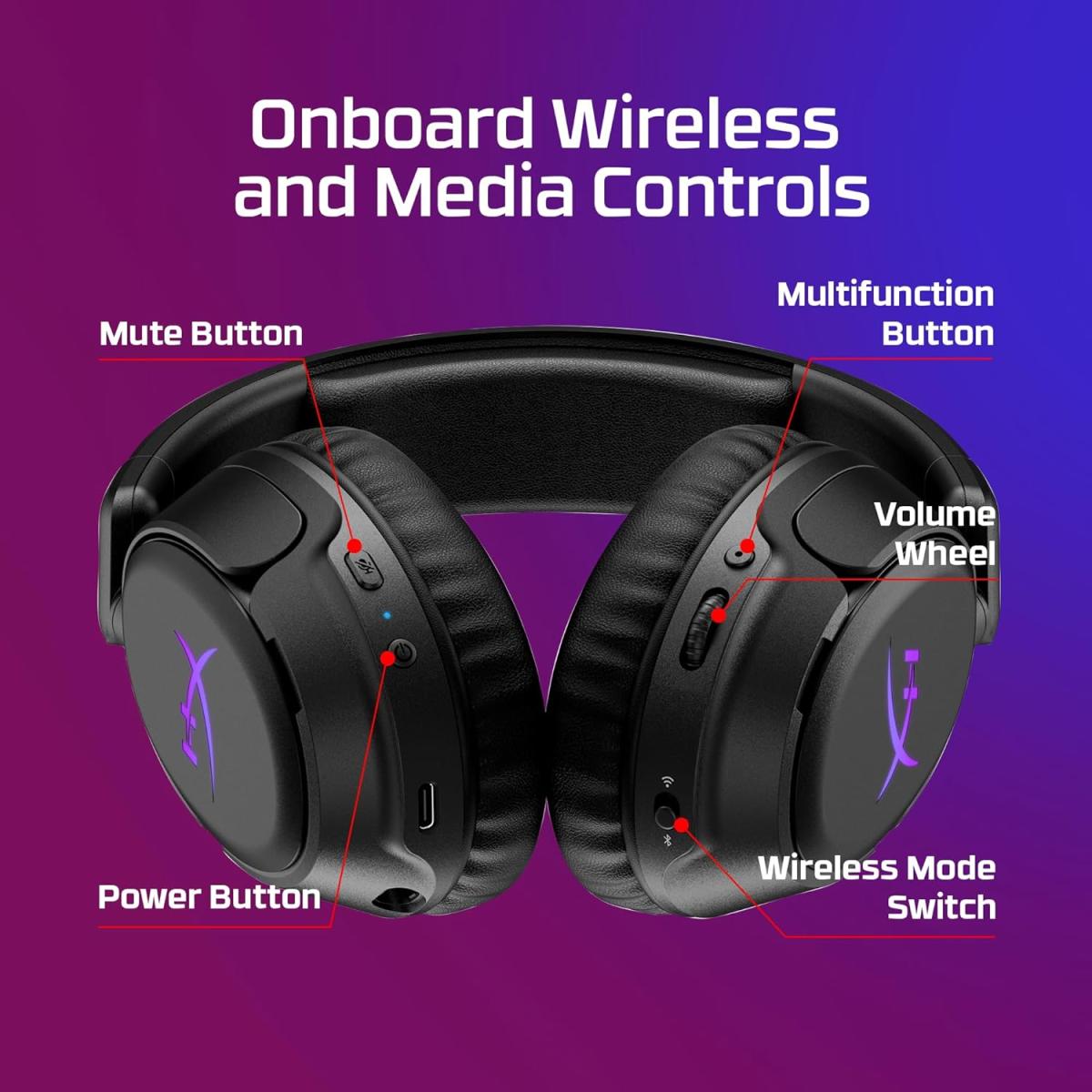 HyperX Cloud Flight 2 Wireless Gaming Headset 2.4GHz & Bluetooth Black