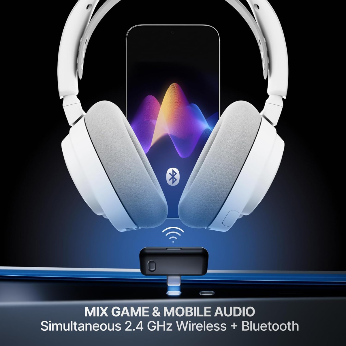 SteelSeries Arctis Nova 7P Wireless Gen 2 Gaming Headset 2.4GHz/Bluetooth 50+ HR - White