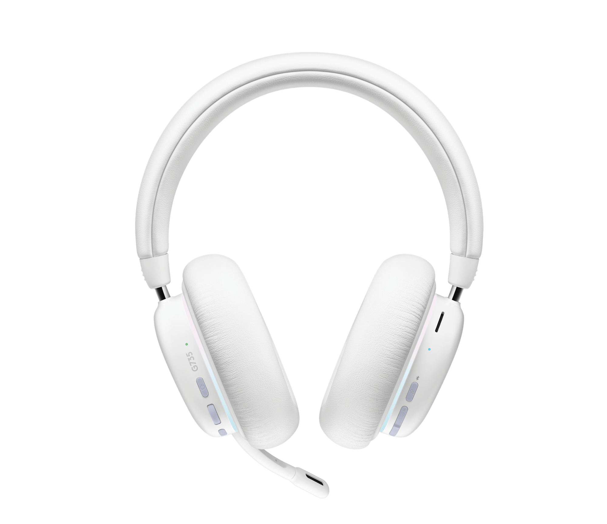 Logitech G735 Wireless Gaming Headset, Dual Mode 2.4GHz & Bluetooth, Dolby Atmos, LIGHTSYNC RGB, Detachable Mic, White