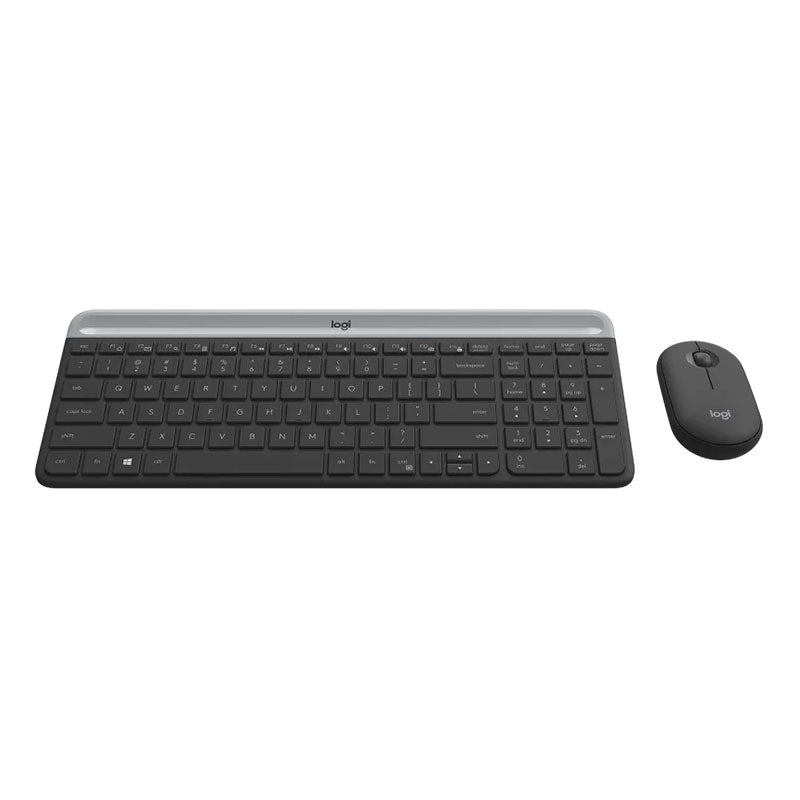 Logitech MK470 Slim Wireless Combo Keyboard & Mouse 2.4GHz 1000 DPI Arabic