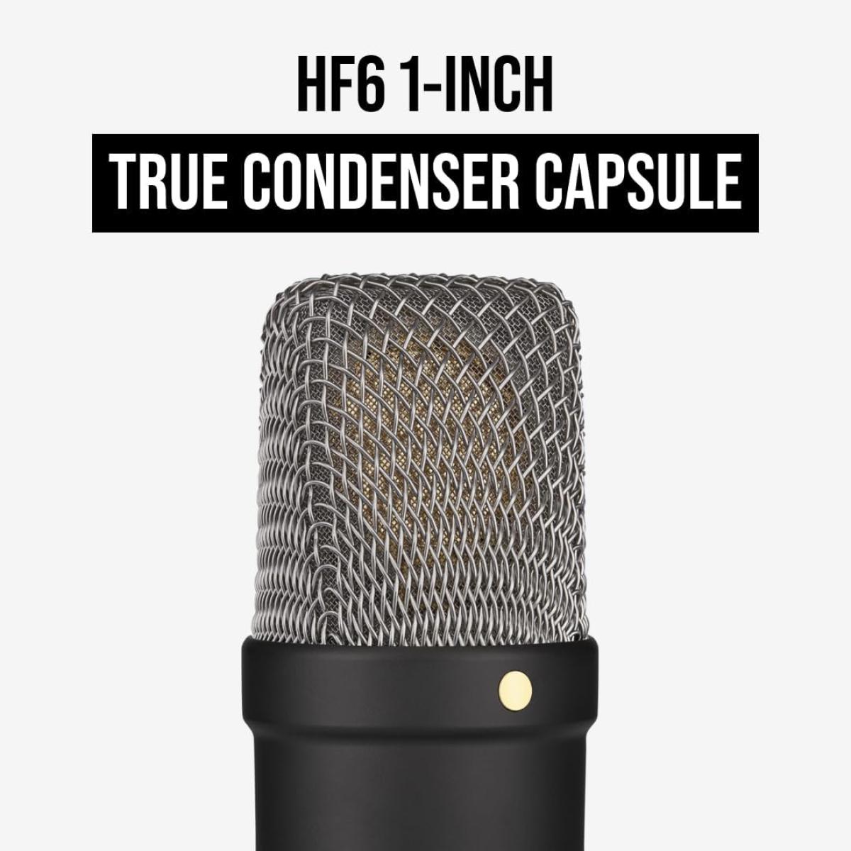 RØDE NT1 Signature Series Condenser Microphone with SM6 Shockmount and Pop Filter — Black