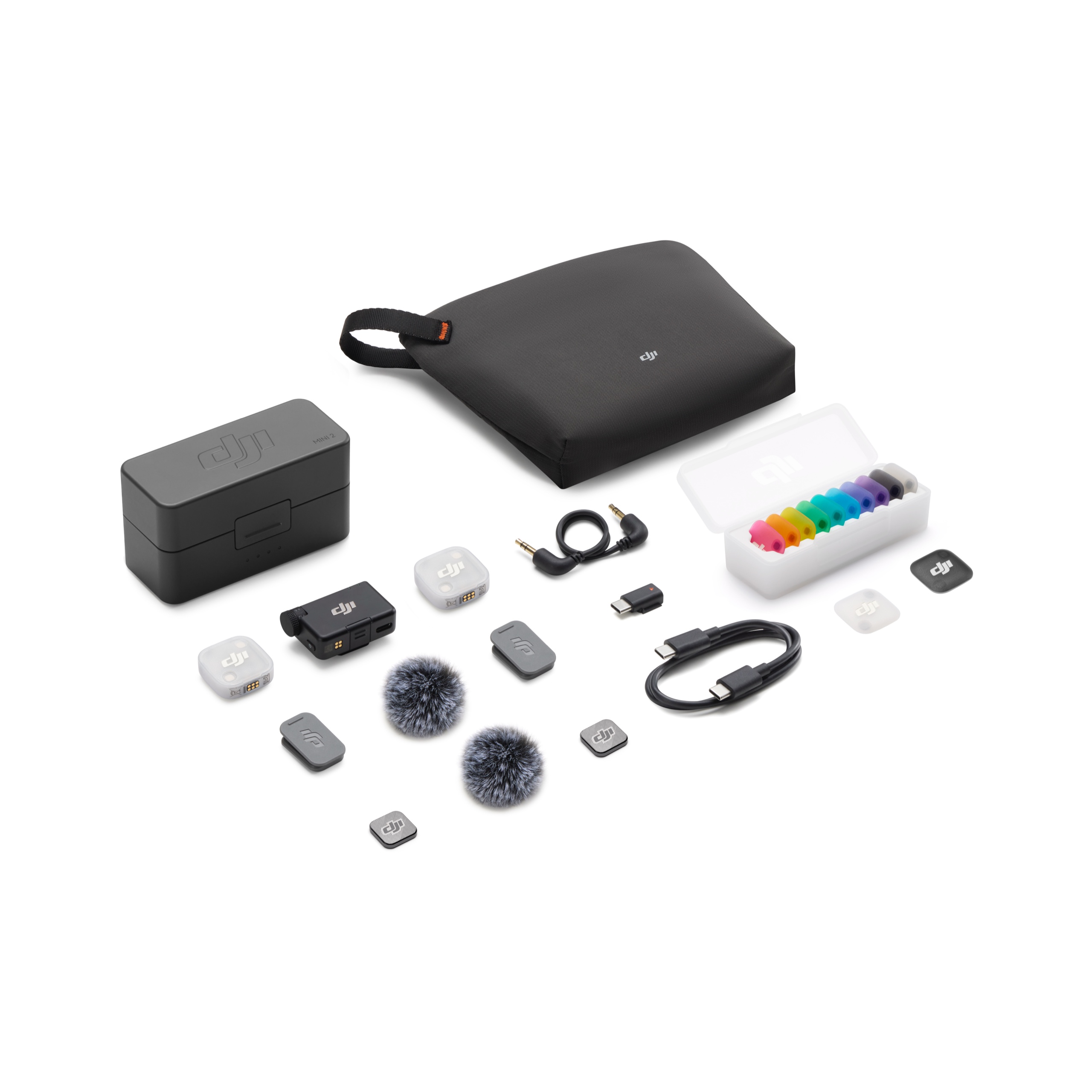 DJI Mic Mini 2 (2 TX + 1 RX + Charging Case) Wireless Lavalier Microphone System