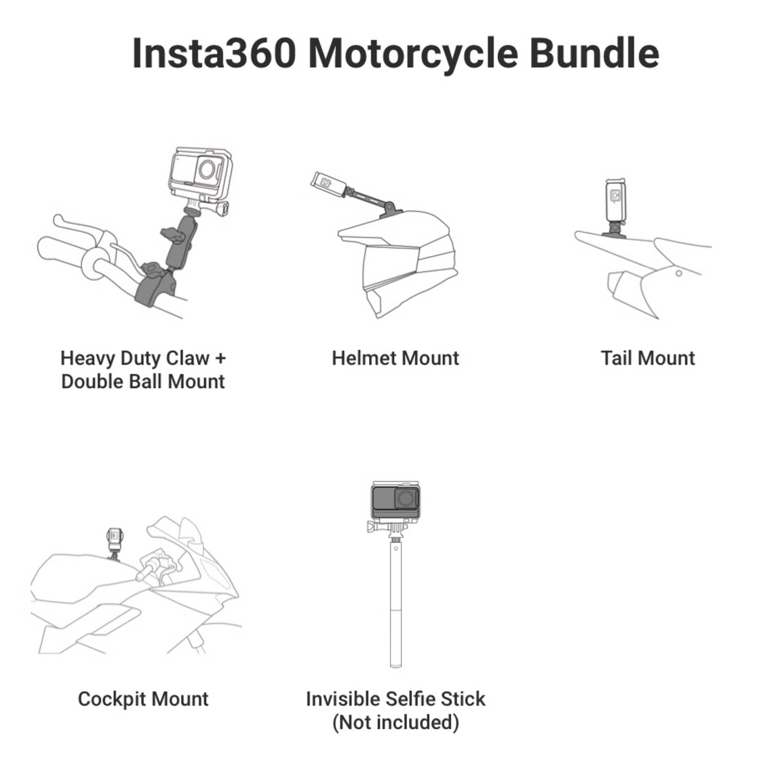 Insta360 Motorcycle Mount Bundle