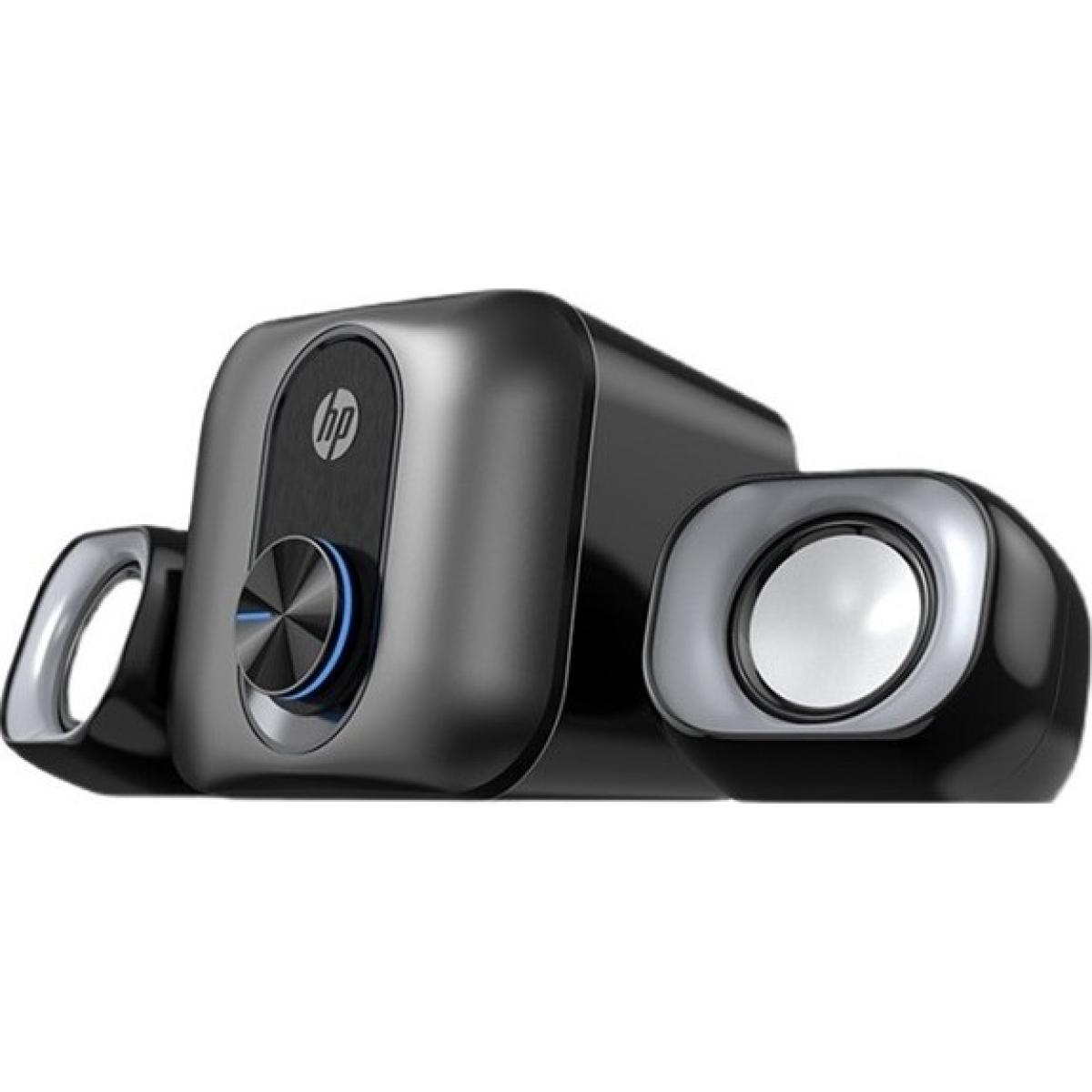 HP DHS-2111S Wired 2.1 Mini Multimedia Desktop Speakers with Subwoofer – 11W, 3.5mm