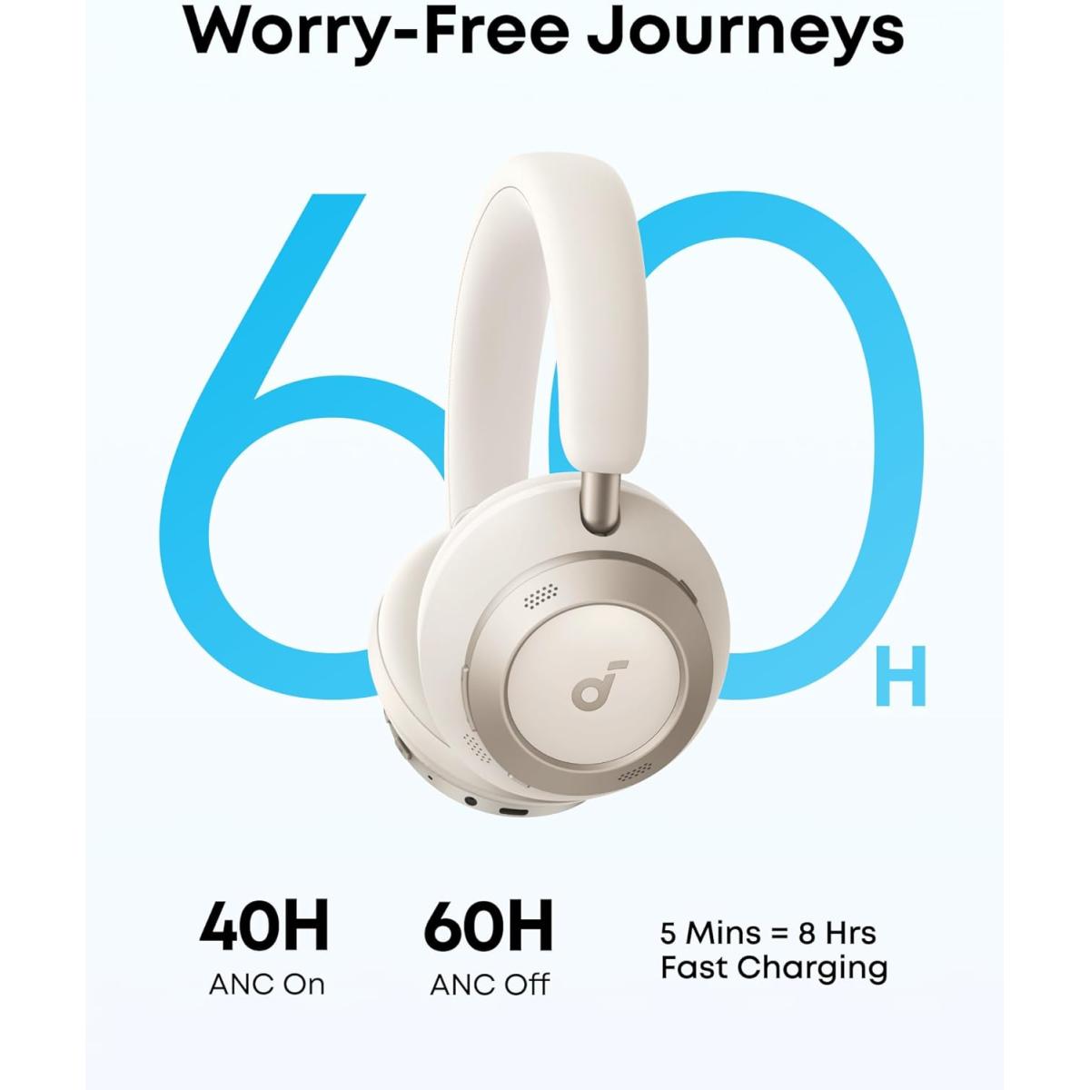Soundcore Space One Pro Foldable Over-Ear Headphones Adaptive ANC LDAC 60H