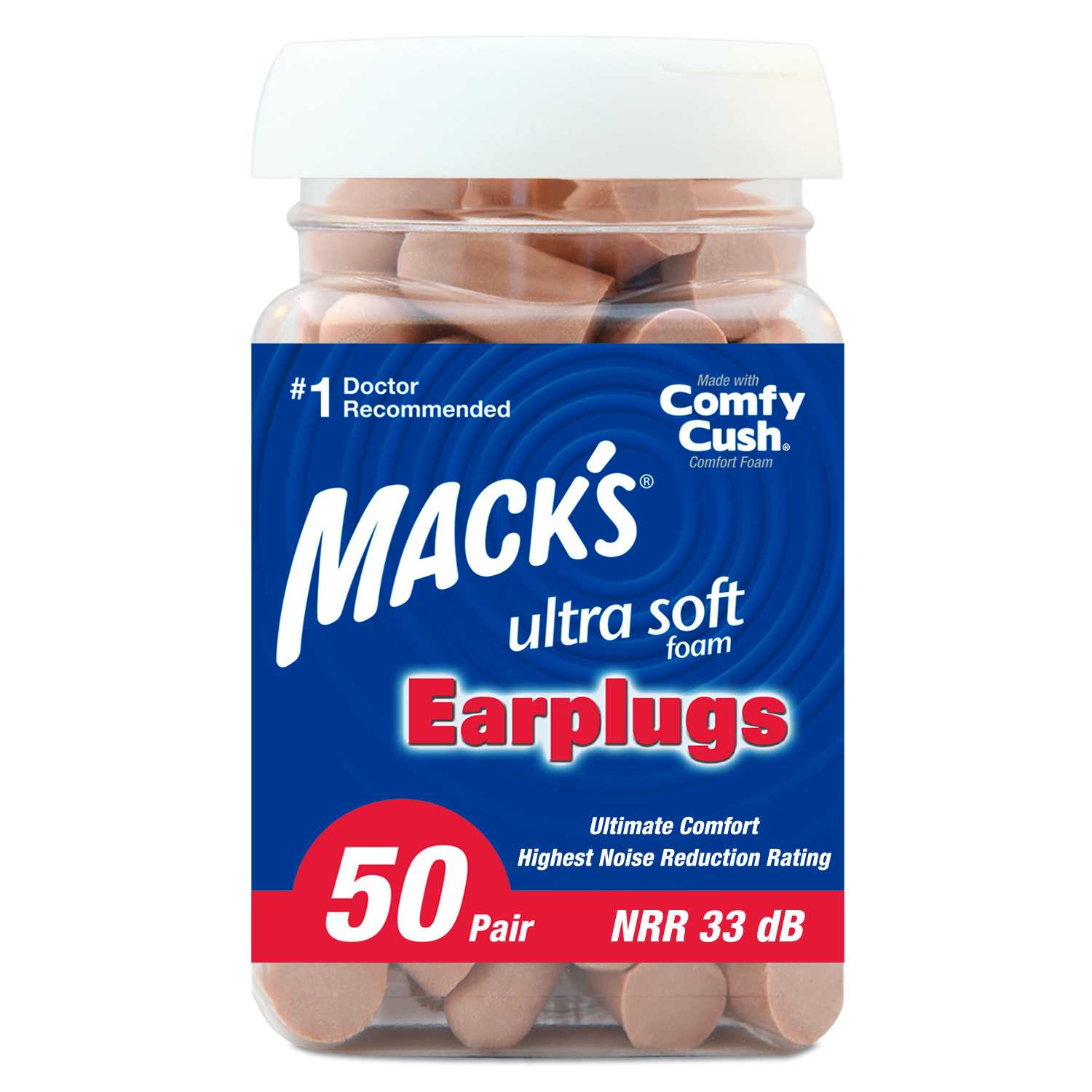 Mack's Ultra Soft Foam Earplugs (50 Plugs per Pack)