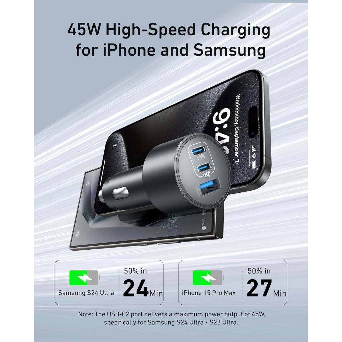 Anker USB-C Car Charger 167.5W 3-Port (100W USB-C1)
