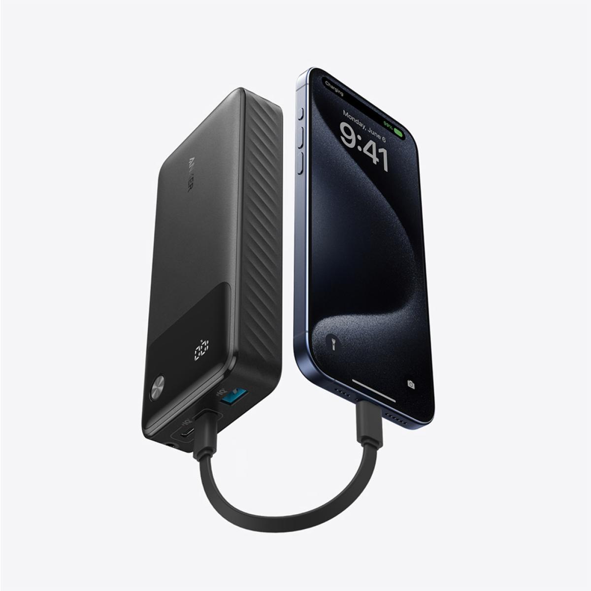 Anker Power Bank 30W with Built-in USB-C Cable