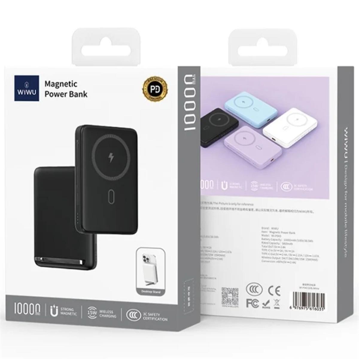 WiWU Wi-P043 Magnetic Wireless Power Bank with Stand, USB-C
