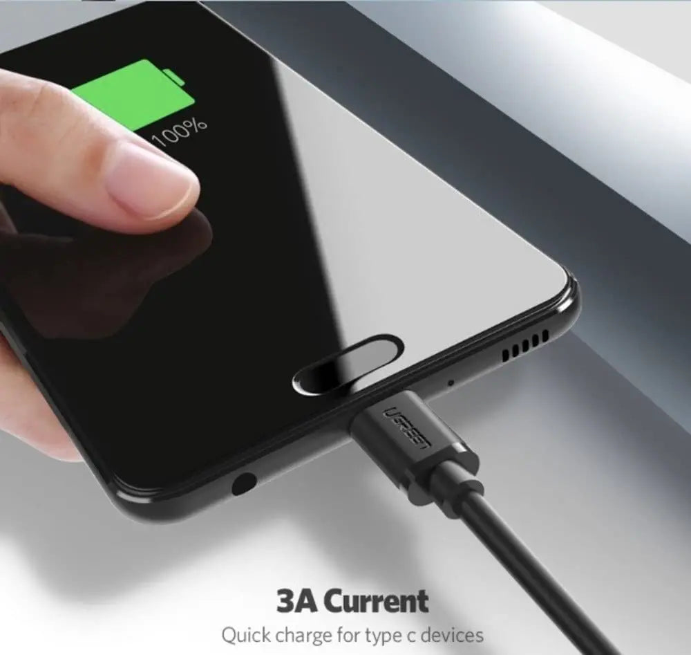 UGREEN US184 USB-A 3.0 to USB-C Cable 3A Black