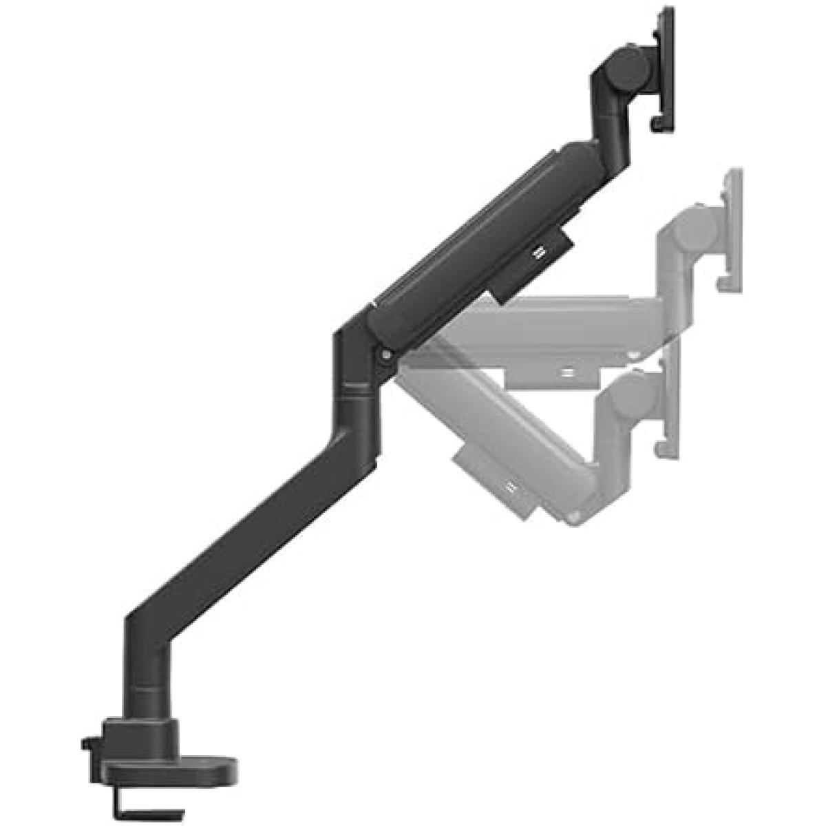 SilverStone ARM15B Single Monitor Arm with Gas Spring, Up to 57" / 27kg, VESA 100×100 / 75×75