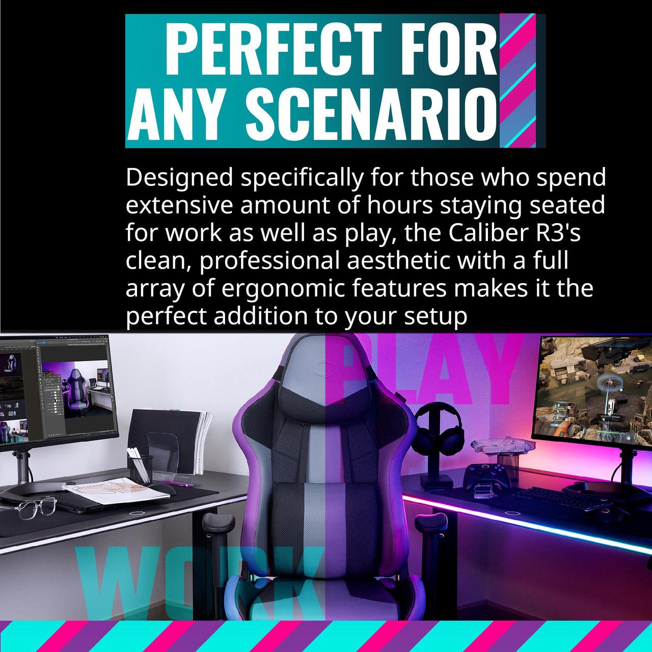 Cooler Master Caliber R3 Gaming Chair — Black