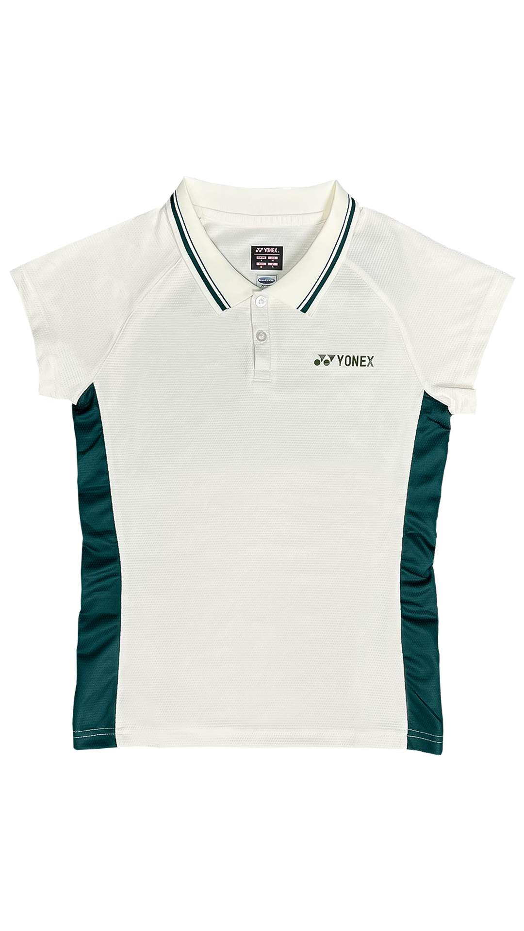 Yonex Women’s Sports Polo Shirt – White & Green 2