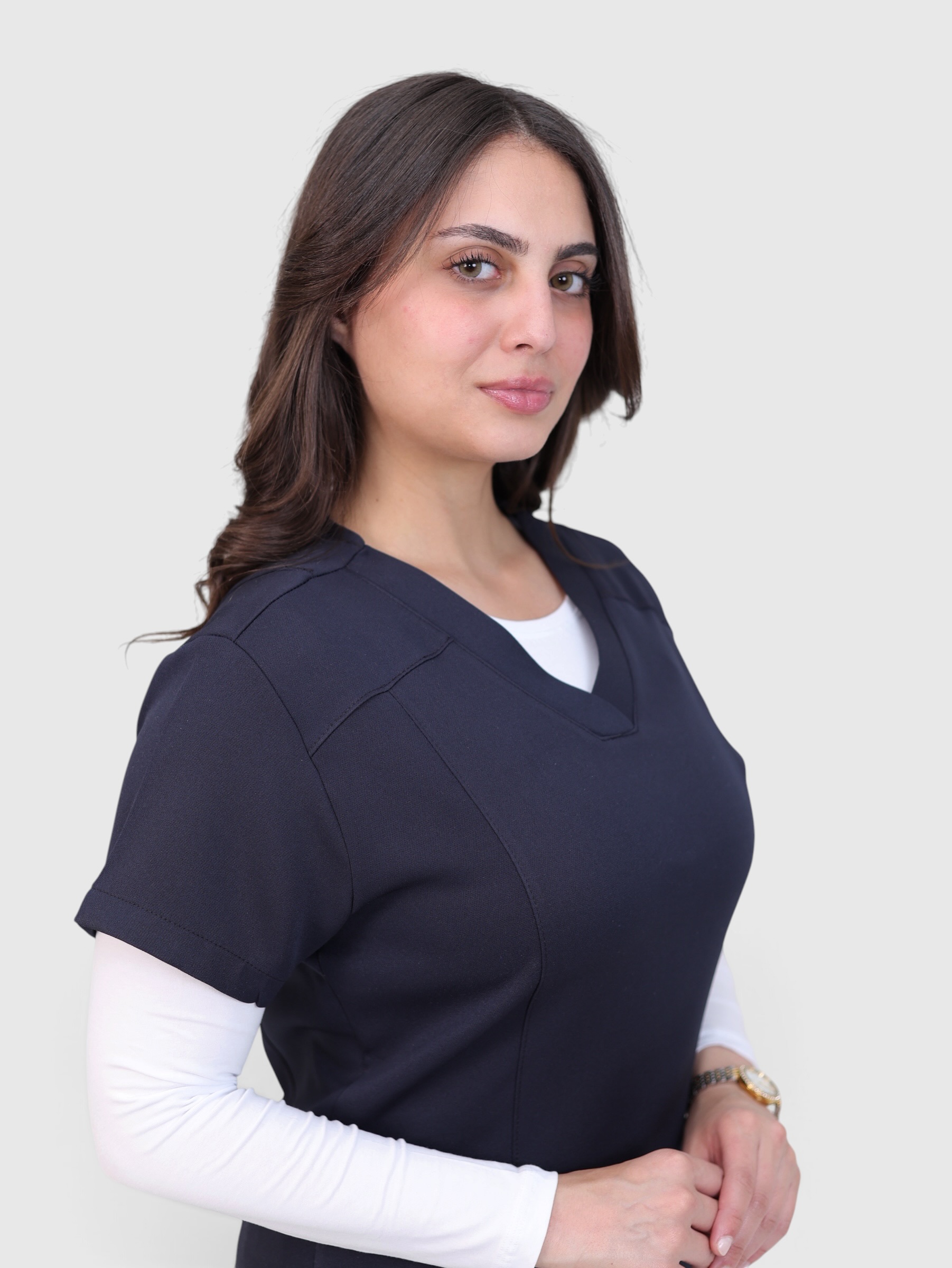RM Under Scrub-Round Neck White 2