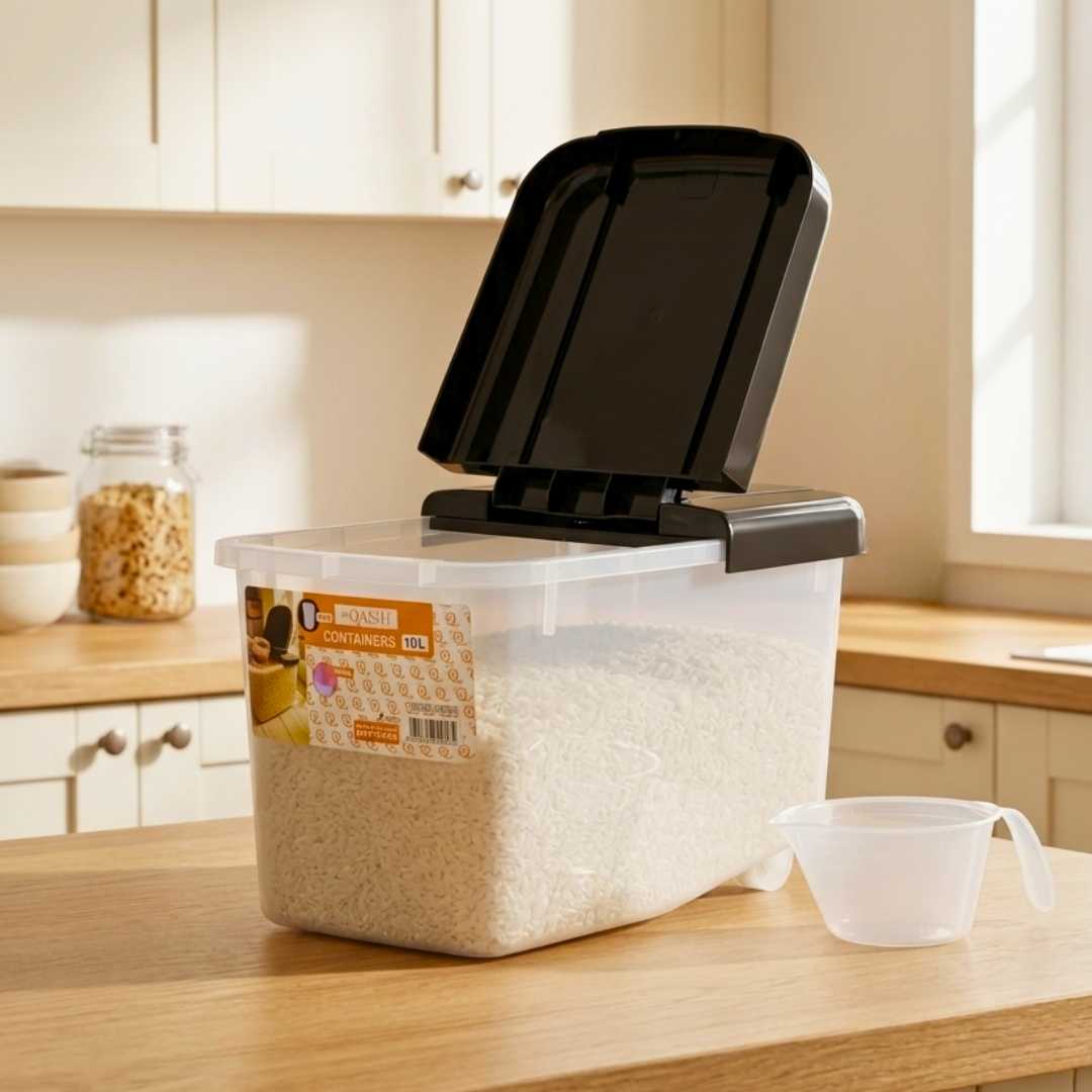 Wheeled Transparent Food Container +Measuring Cup 2
