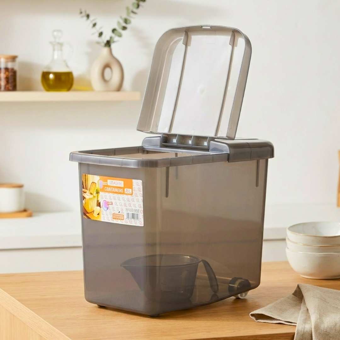 Wheeled Transparent Food Container +Measuring Cup 3